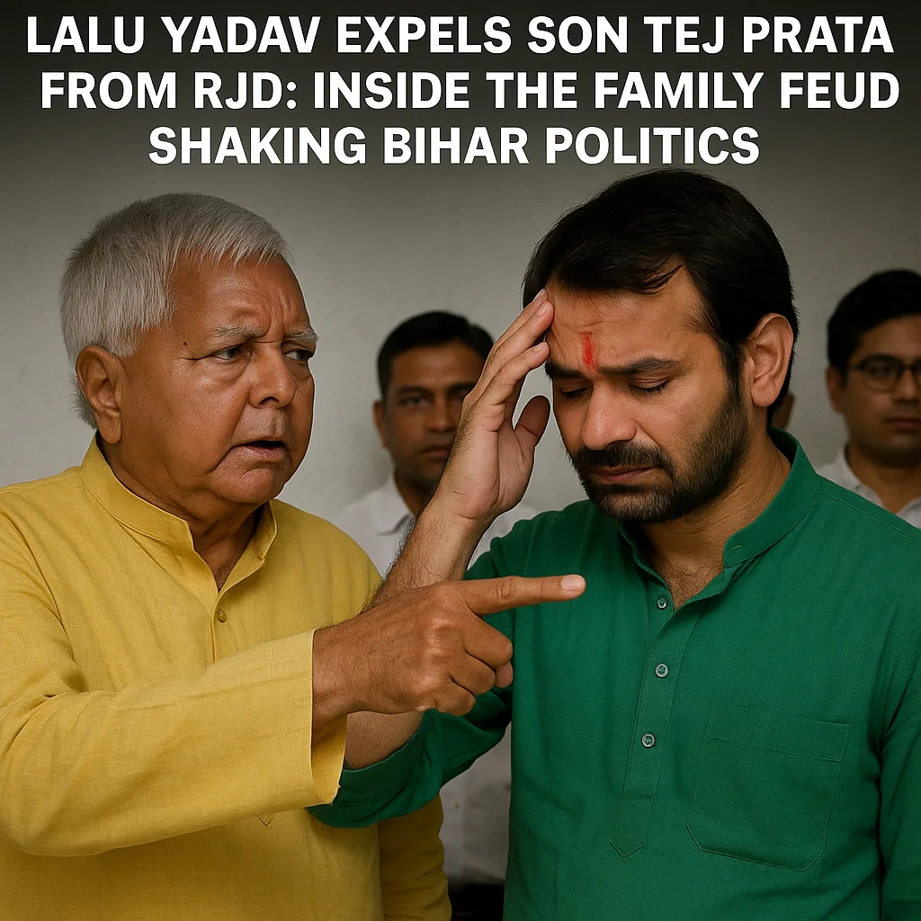 Lalu Yadav Expels Son Tej Pratap from RJD: Inside the Family Feud Shaking Bihar Politics