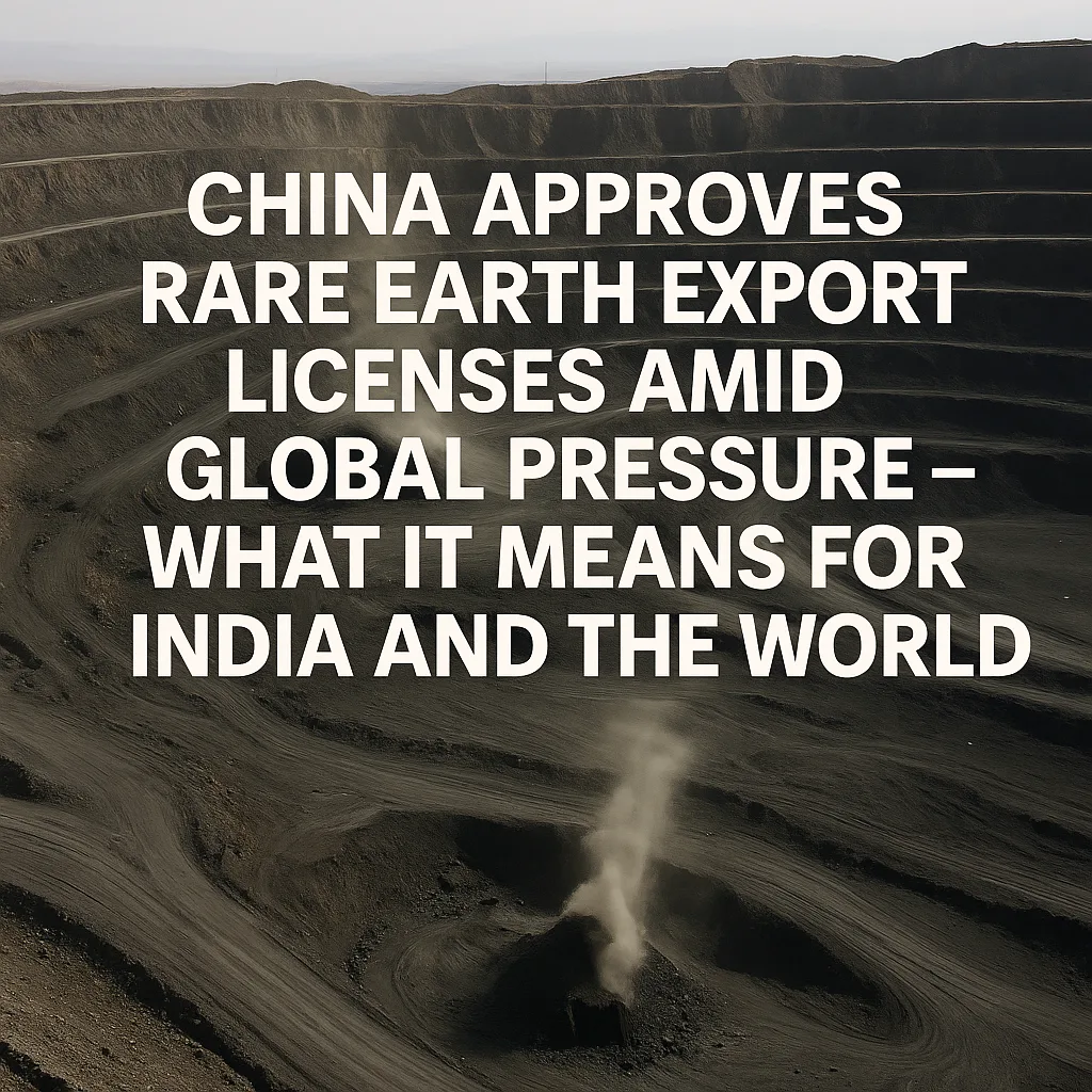 China Approves Rare Earth Export Licenses Amid Global Pressure — What It Means for India and the World